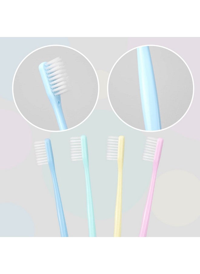 disposable toothbrush, delicate toothbrush bulk, toothbrush in bulk, 4 colors, individually packaged, bulk toothbrush and toothpaste sets are suitable use at hotel, home, travel, camping (40 pieces)