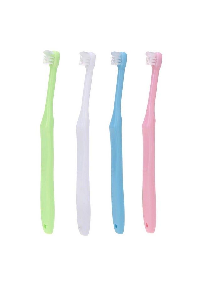 4 Pieces Tuft Toothbrush Tiny Small Head End Tuft Toothbrush, Orthodontic Soft Trim Wisdom Toothbrush Single Compact Interdental Interspace Brush (Single)