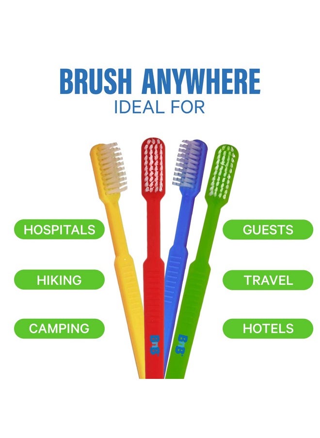 36 Prepasted Disposable Toothbrushes | Travel Toothbrush Set On The Go Toothbrush | Individually Wrapped Soft Bristle,Airbnb Gifts | No Water Needed, Paste Made in USA, Great Fot Travel (36 Pack)