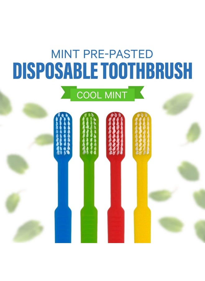 36 Prepasted Disposable Toothbrushes | Travel Toothbrush Set On The Go Toothbrush | Individually Wrapped Soft Bristle,Airbnb Gifts | No Water Needed, Paste Made in USA, Great Fot Travel (36 Pack)