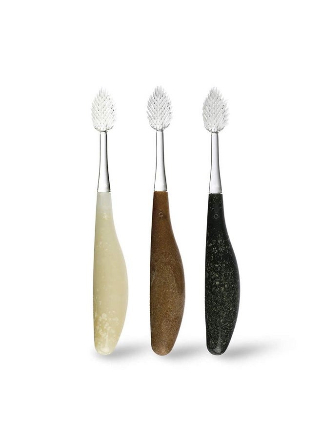 RADIUS Toothbrush Source Floss Brush BPA Free & ADA Accepted Improve Gum Health & Reduce Gum Issues - Super Soft - Cornstarch/Wood/Money - Pack of 3