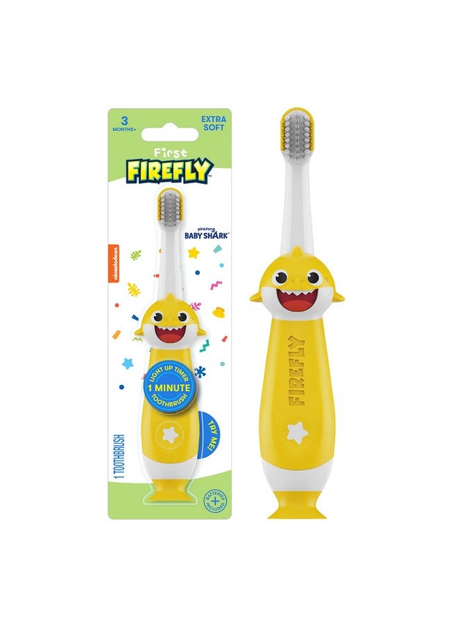 FIREFLY First Firefly Training Light Up Toothbrush, Baby Shark, Yellow