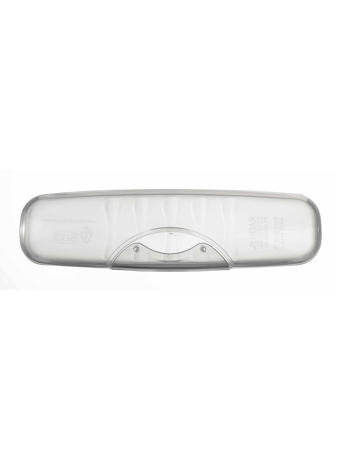 RADIUS Toothbrush Big Brush with Replaceable Brush Head BPA Free ADA Accepted - Right Hand - Marble Brush with Clear Case