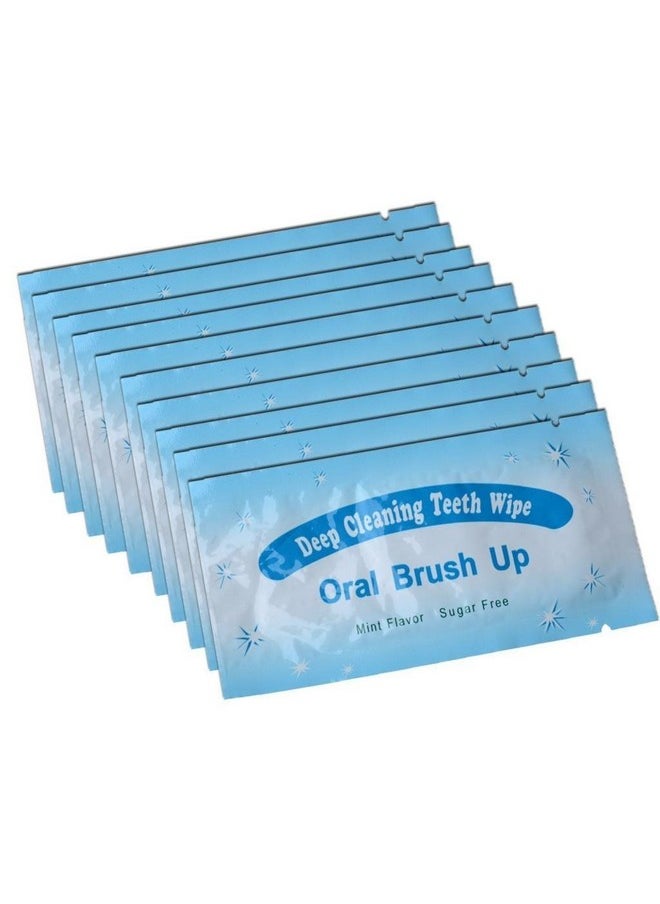 Impressive Smile 100 PCS Deep Cleaning Finger Toothbrush Teeth Cleaning Whitening Wipes for Oral Brush Ups Mint Flavor