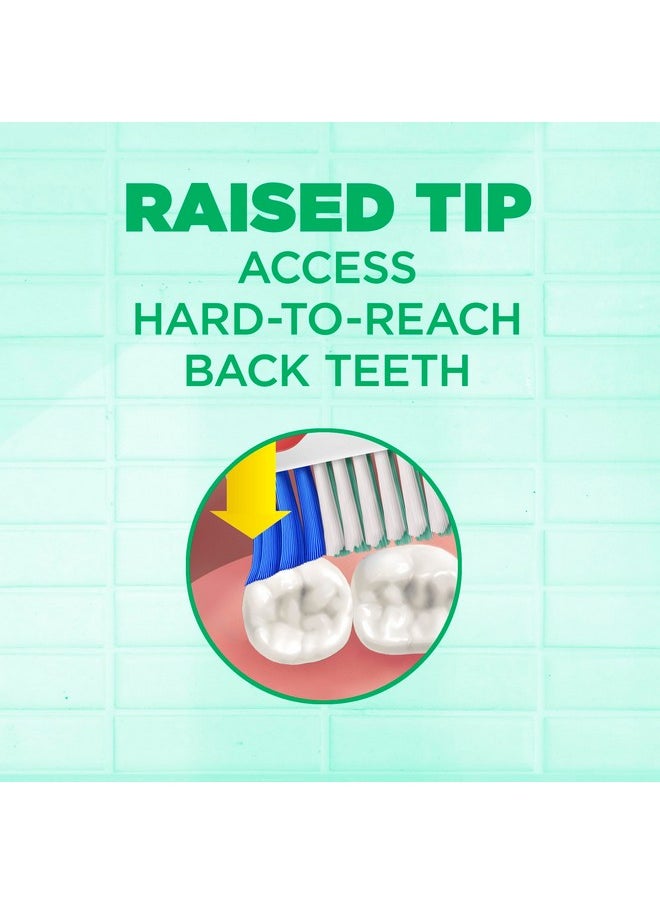 GUM Super Tip Toothbrush, Soft Bristle Toothbrush for Adults with Tongue Cleaner, Compact Head, 1ct (Pack of 12)