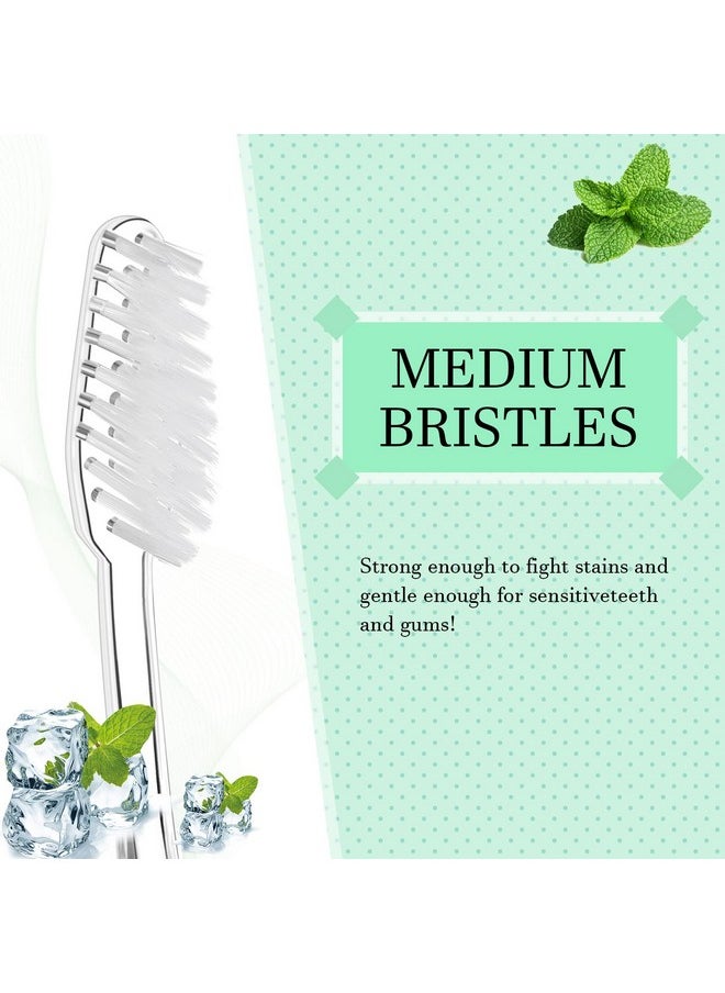 Remerry 100 Pack Individually Wrapped Disposable Toothbrushes Bulk Travel Toothbrushes Manual Disposable Tooth Brush Soft Bristle Tooth Brush for Adults Hotel Guest Camping Travel, 2 Colors