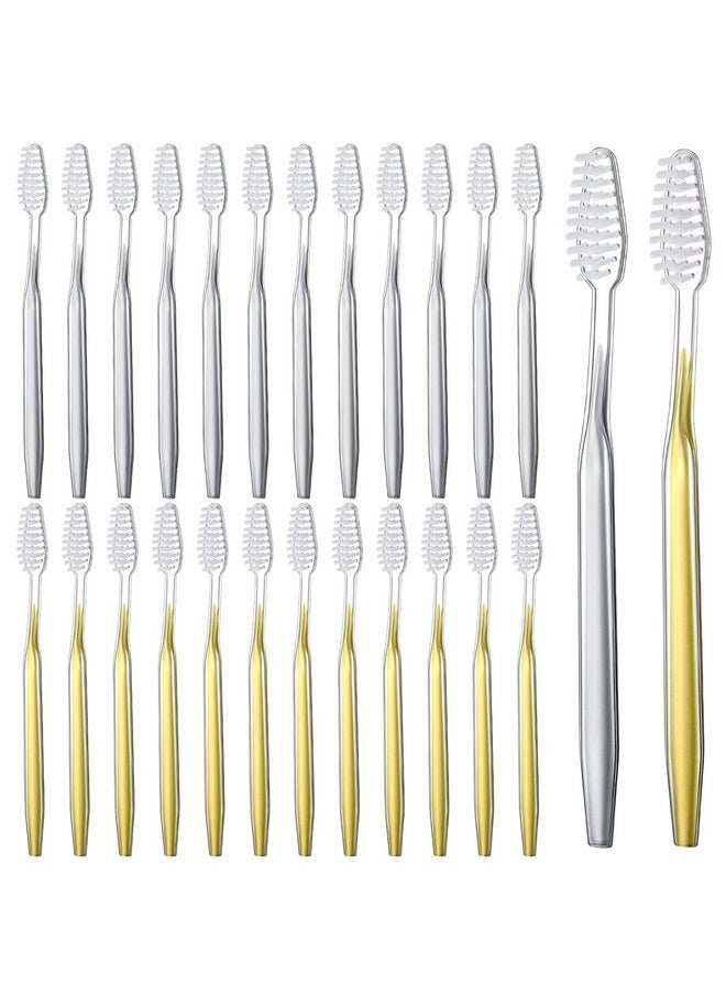 Remerry 100 Pack Individually Wrapped Disposable Toothbrushes Bulk Travel Toothbrushes Manual Disposable Tooth Brush Soft Bristle Tooth Brush for Adults Hotel Guest Camping Travel, 2 Colors