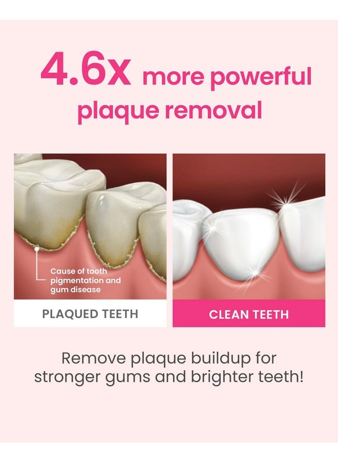 Euthymol Whitening Toothbrush (Pink, 6 Count) - Premium Soft Dual-Tension Bristles. Advanced Plaque Removal, Stain Reduction.