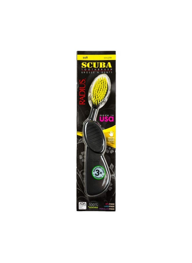 Radius Toothbrush Flex Brush Right Hand Black/Yellow 1 Unit | BPA Free and ADA Accepted | Designed to Improve Gum Health and Reduce The Risk of Gum Disease