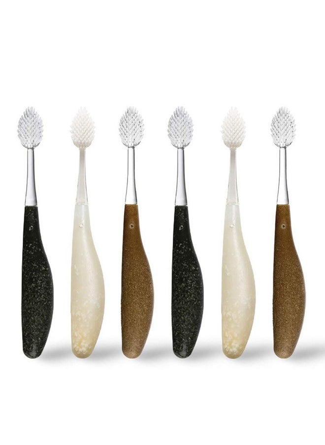 RADIUS Toothbrush Source Floss Brush BPA Free & ADA Accepted Improve Gum Health & Reduce Gum Issues - Soft - Assorted Colors - Pack of 6