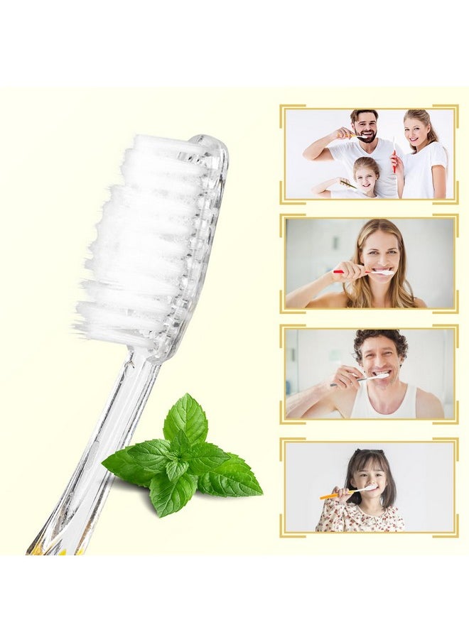 HQSLsund 500pcs Prepasted Disposable Toothbrushes Bulk Individually Wrapped Pre Pasted Soft Bristle Tooth Brush Set Travel Toothbrushes for Homeless Gift Hotel Camping Travel