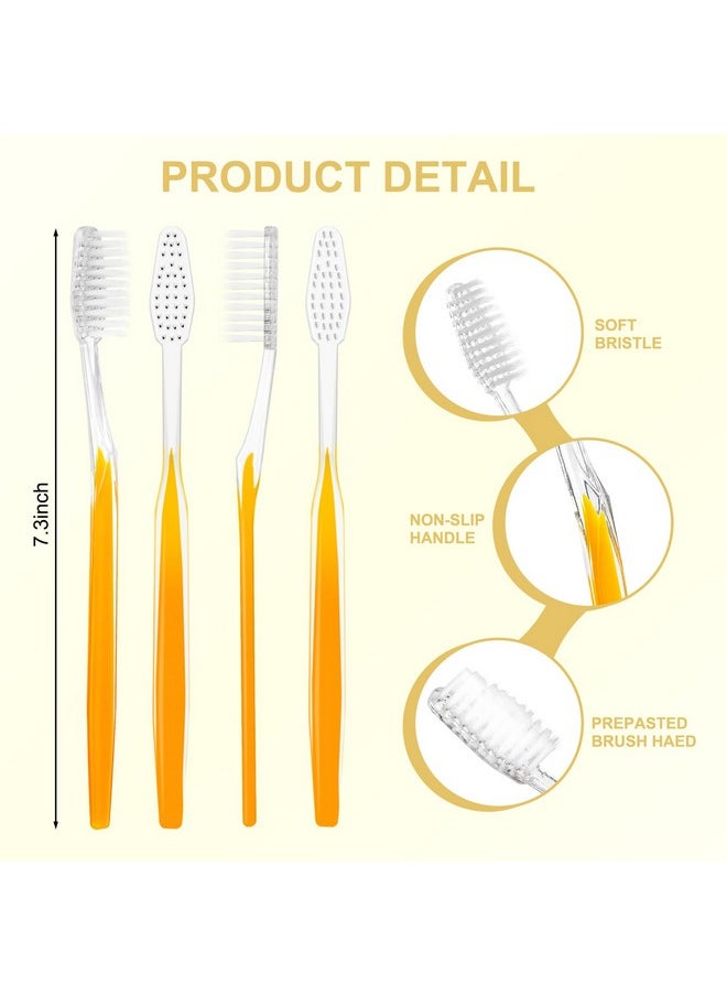 HQSLsund 500pcs Prepasted Disposable Toothbrushes Bulk Individually Wrapped Pre Pasted Soft Bristle Tooth Brush Set Travel Toothbrushes for Homeless Gift Hotel Camping Travel