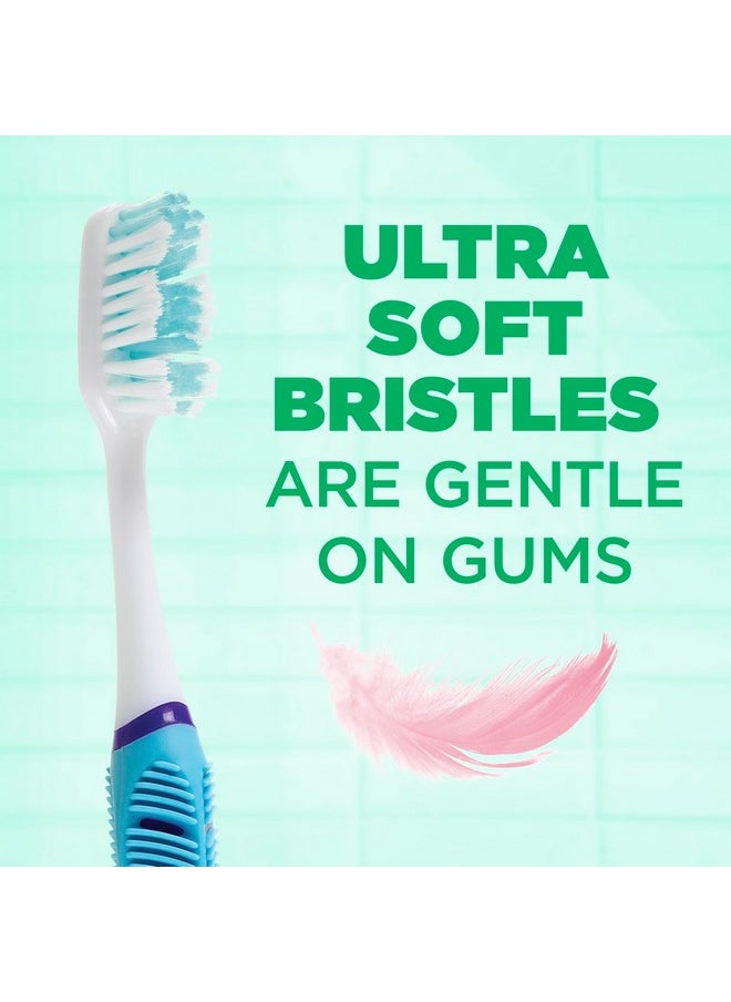 GUM Technique Sensitive Care Toothbrush with Quad-Grip Handle, Full Head & Ultra Soft Dome Trim Bristles for Plaque Removal That’s Gentle on Gums, 2ct