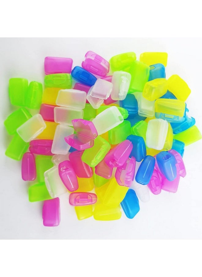 TIHOOD 100PCS Travel Toothbrush Head Covers, Portable Toothbrush Pod Caps Case Protector for Home and Outdoor