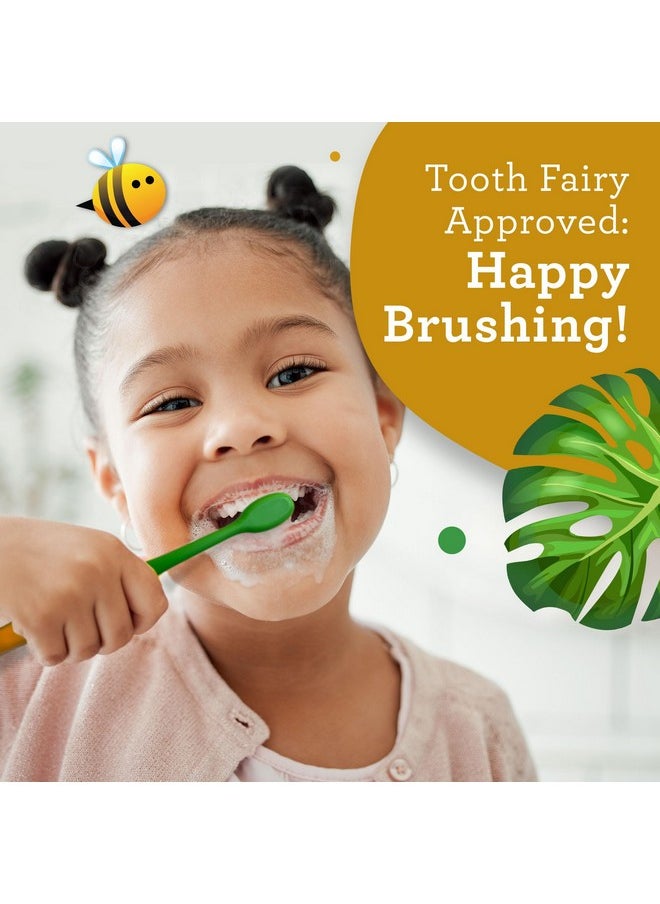 GuruNanda Butter On Gums Kids Toothbrush - 4 Pack Extra Soft Bristles Toothbrush for Kids, Multi-Colored & Fun to Use for Beginner Cleaning - Ergonomic Grip Handle - BPA & Cruelty-Free (Age 3+)