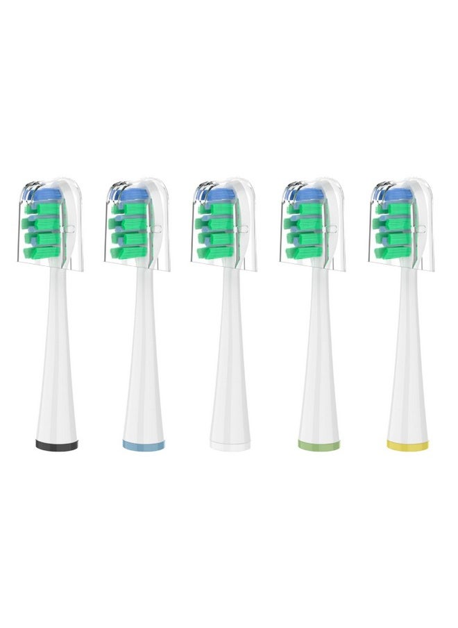 Replacement Brush Heads for 2023 Waterpik Sensonic Toothbrush, with Covers, Compact, White, 5 Count