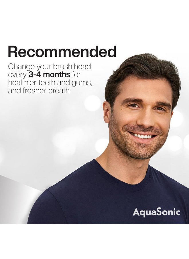 AquaSonic Duo Series Replacement Brush Heads | for Normal & Sensitive Teeth | Compatible with Duo Series & Home Dental Center Toothbrush Handles | NOT Compatible with Duo Series Pro