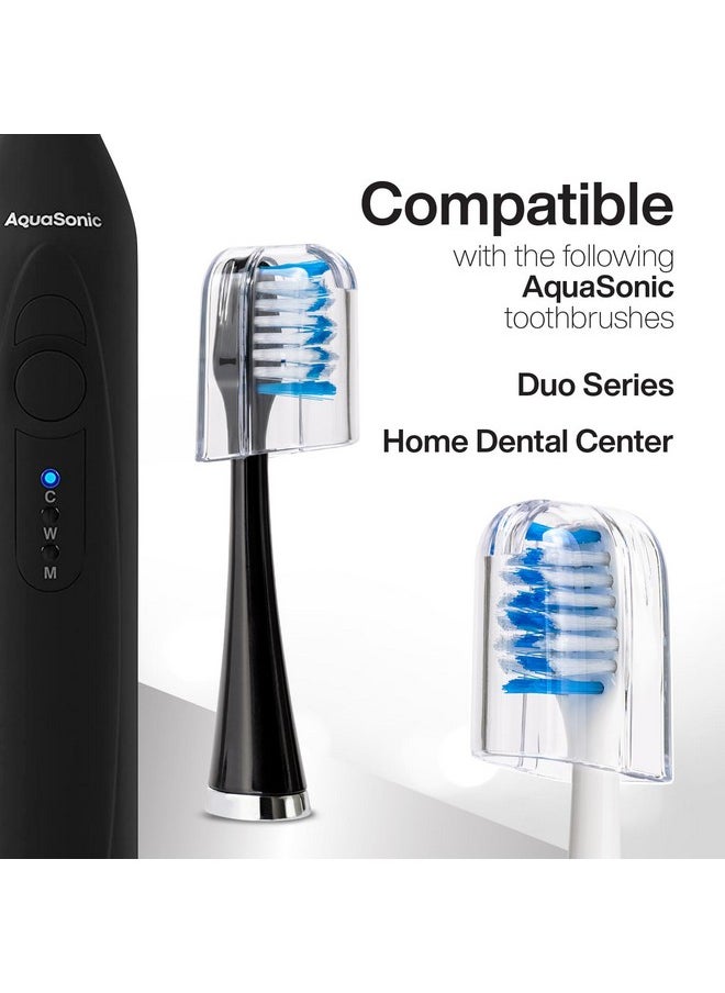 AquaSonic Duo Series Replacement Brush Heads | for Normal & Sensitive Teeth | Compatible with Duo Series & Home Dental Center Toothbrush Handles | NOT Compatible with Duo Series Pro