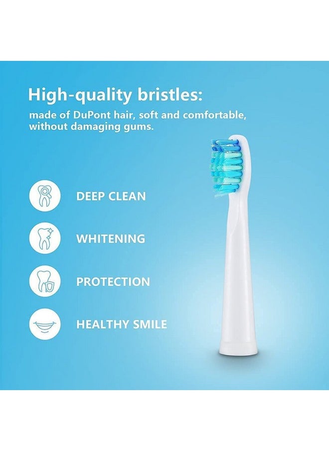 5pc Toothbrush Heads Compatible with Fairywill D7/D8/FW507/508, 551/917/959/D1/D3 (White)