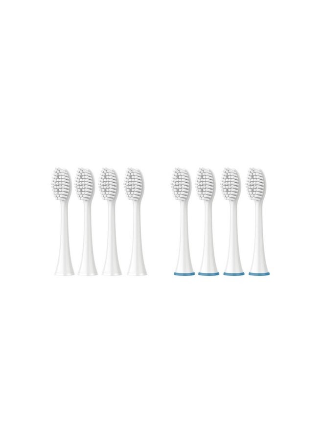 Pursonic Standard Replacement Brush Heads for Dazzlepro Elements Toothbrush & AquaSonic Black, AquaSonic Vibe, AquaSonic Duo pro, AquaSonic Black Series pro (8 Pack)