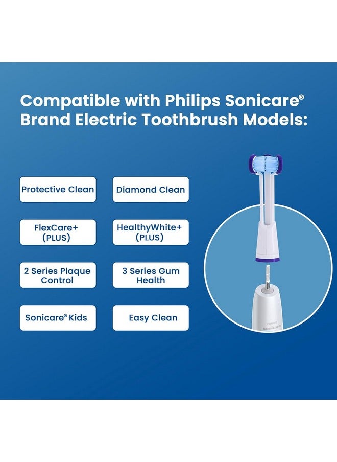 Compatible with Philips Sonicare® ONLY - Replacement Toothbrush Heads - Fits ONLY DiamondClean, Flexcare+, HealthyWhite+, 2 Series Plaque Control, 3 Series Gum Health (Extra Soft Bristles - 3 Pack)