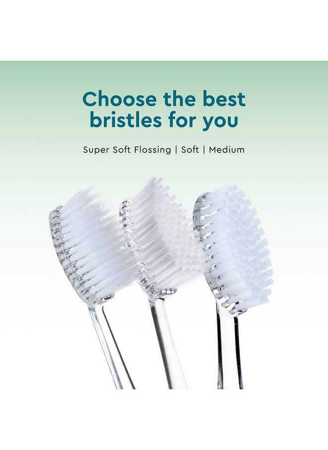 RADIUS Toothbrush Replacement Brush Heads 2-Count Improve Gum Health & Reduce Gum Issues - Soft - Pack of 3