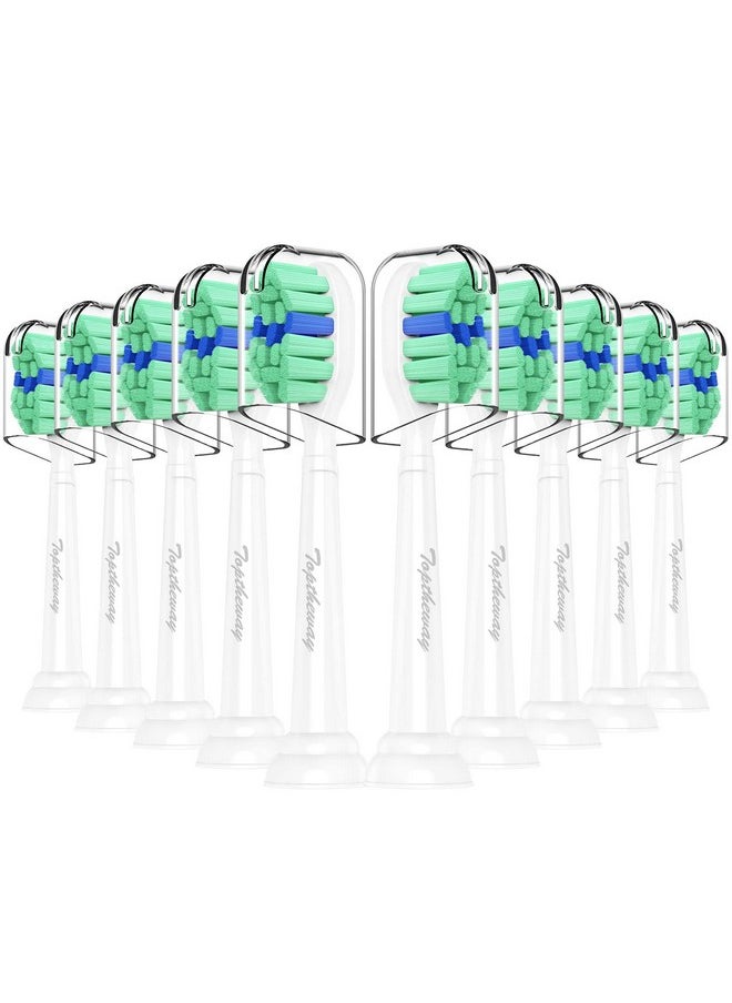 Toptheway Toothbrush Replacement Heads Compatible with Philips Sonicare ProtectiveClean DiamondClean C2 G2 W 4100 5100 5300 Plaque Control, 10 Pack