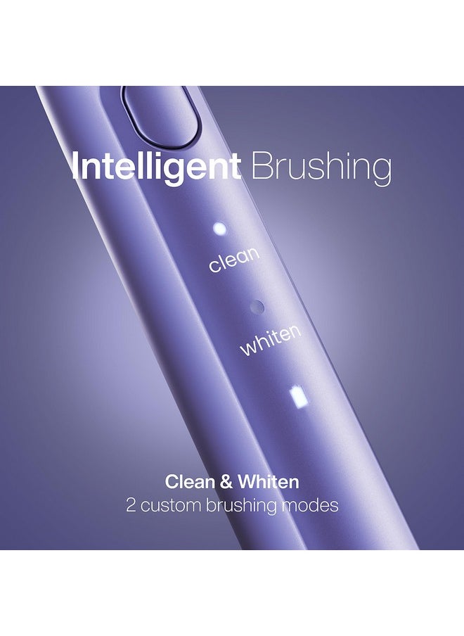 Aquasonic Icon ADA-Accepted Rechargeable Toothbrush | Magnetic Holder & Slim Travel Case | 2 Brushing Modes & Smart Timers | Gentle Micro-Vibrations (Lilac)