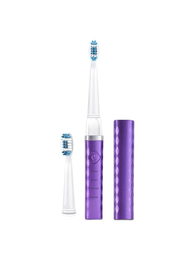 Pop Sonic USB Charge Anywhere Toothbrush(Purple) | Rechargeable Toothbrush w/Up to 40,000 Brush Strokes/Minute-Long-Lasting Dupont Nylon Bristles -Teens & Adult Toothbrush with Quadrant Pacer & Timer