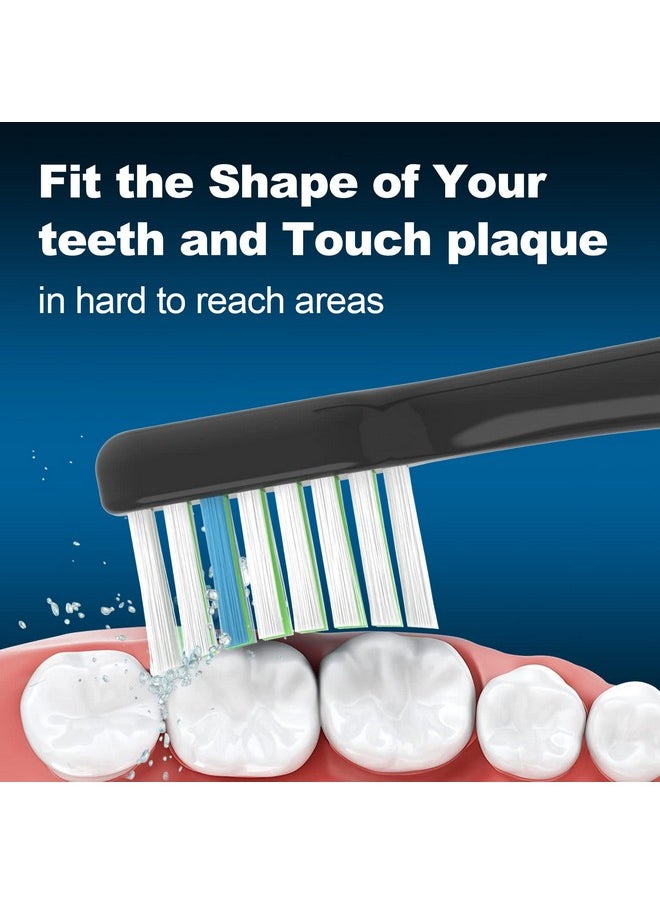 Everystep Replacement Toothbrush Heads 10 Pack Only for AquaSonic Duo and for Home Dental Center,5 Black+5 White，Not for AquaSonic Other Series