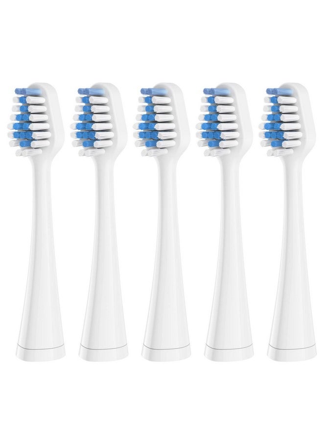 Harobey Replacements Toothbrush Heads for Waterpik Complete Care 5.0/9.0 (WP-861/CC-01), STRB-5WW, Pack of 5, White