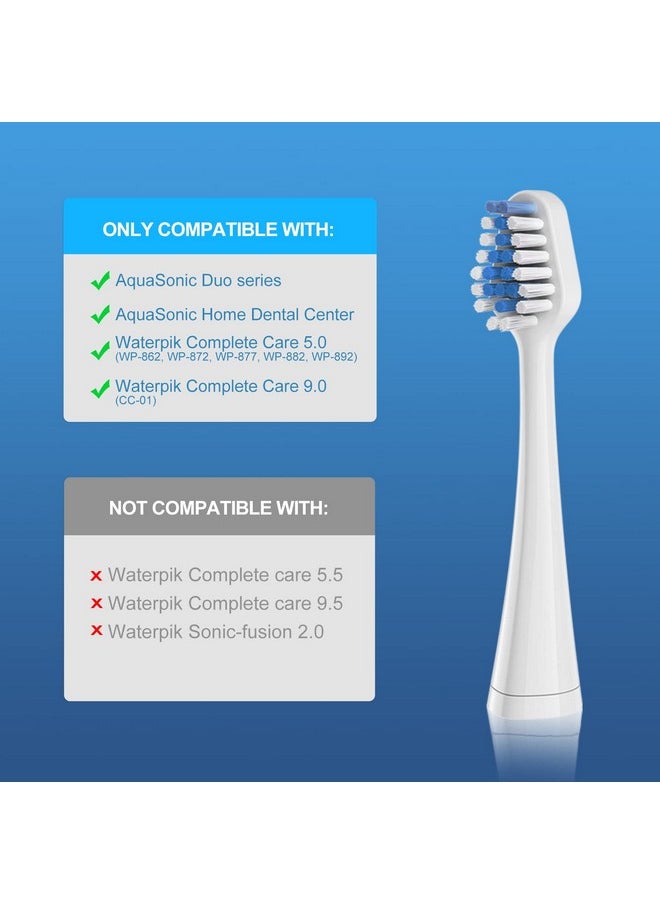 Harobey Replacements Toothbrush Heads for Waterpik Complete Care 5.0/9.0 (WP-861/CC-01), STRB-5WW, Pack of 5, White