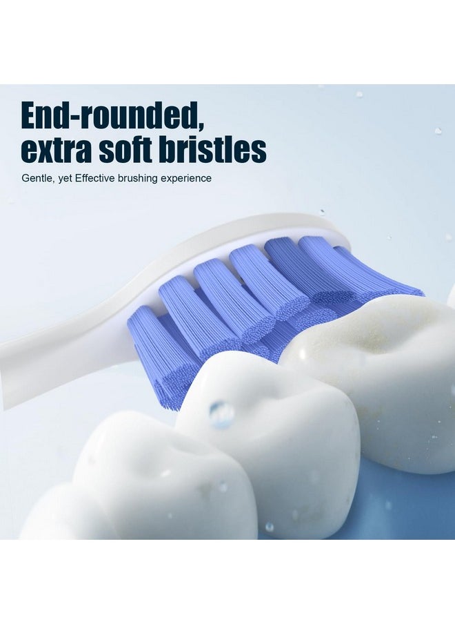 Toptheway Extra Soft Replacement Toothbrush Heads Compatible with Philips Sonicare Optimal Gum Care for Sensitive Teeth G2 C2 C1 4100 Snap-on, 4 Pack