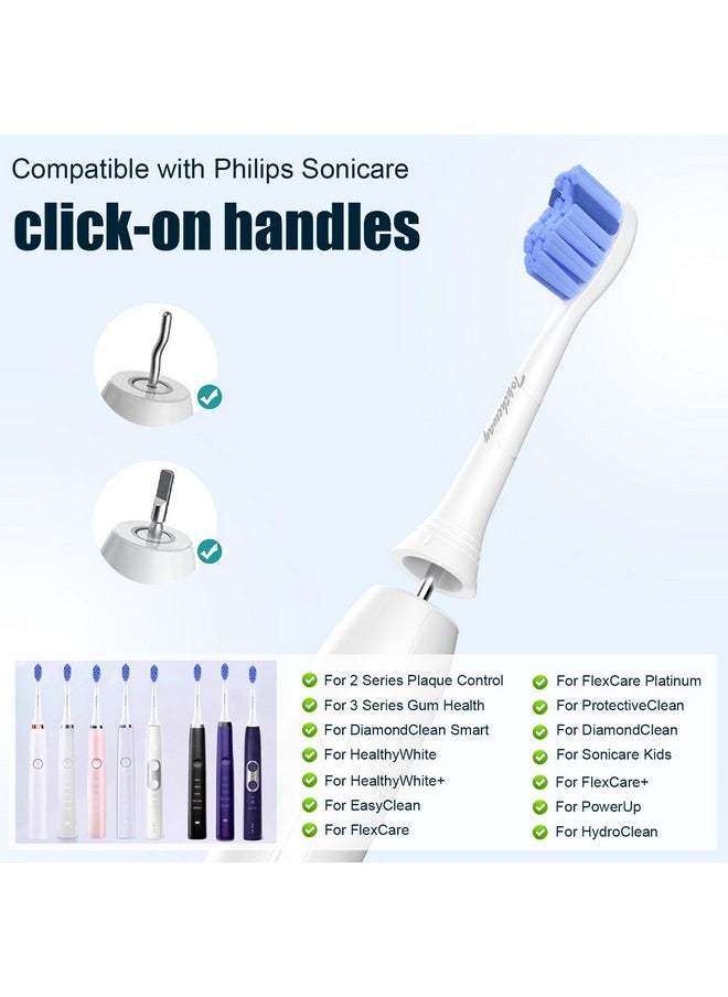 Toptheway Extra Soft Replacement Toothbrush Heads Compatible with Philips Sonicare Optimal Gum Care for Sensitive Teeth G2 C2 C1 4100 Snap-on, 4 Pack