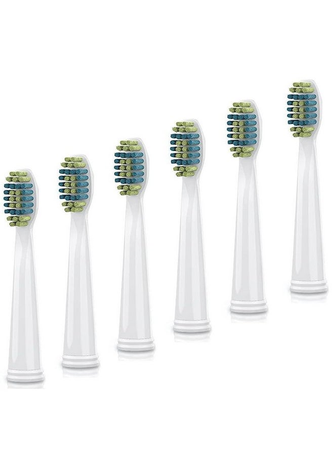 Voom Sonic - Pro 3/Pro 5 Replacement Heads | Pack of 6 Replacement Brushes | Advanced Bristle Technology| Soft DuPont Nylon Bristles | Oral Care