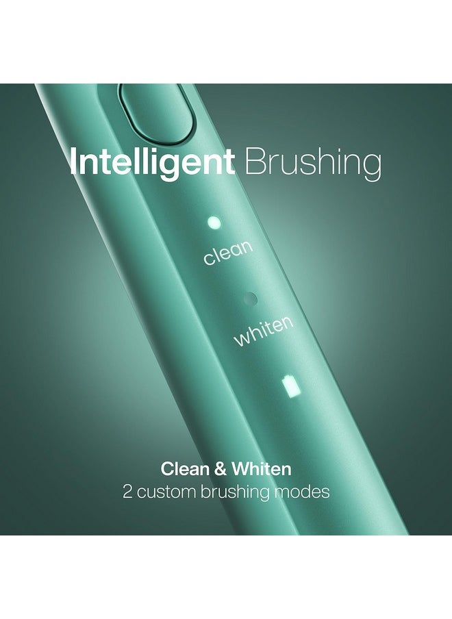 Aquasonic Icon ADA-Accepted Rechargeable Toothbrush | Magnetic Holder & Slim Travel Case | 2 Brushing Modes & Smart Timers | Gentle Micro-Vibrations (Mint)