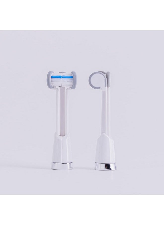 Triple Bristle Kids Sonic Toothbrush | 2 Pack Replacement Head Refill | 3-Sided Brushing to Clean Teeth and Gums | Dentist Created & Approved | Safe on Braces