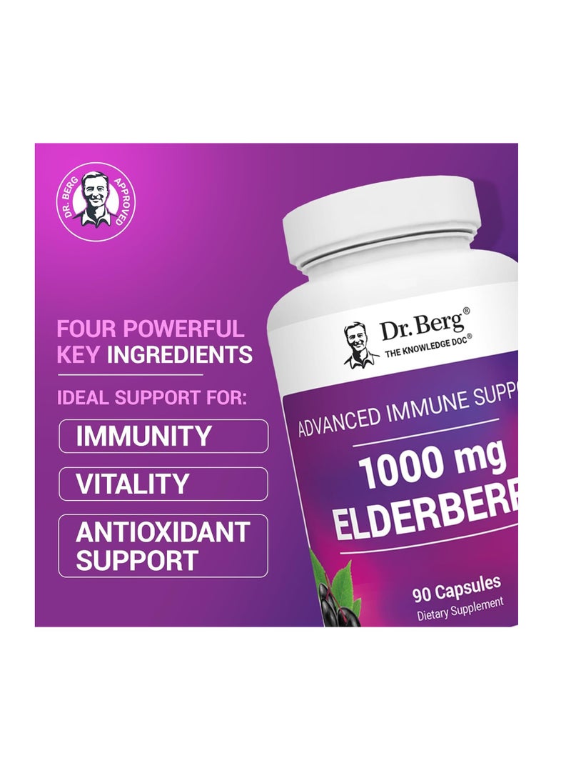 Advanced Immune Support 1000mg Elderberry 90 Capsules