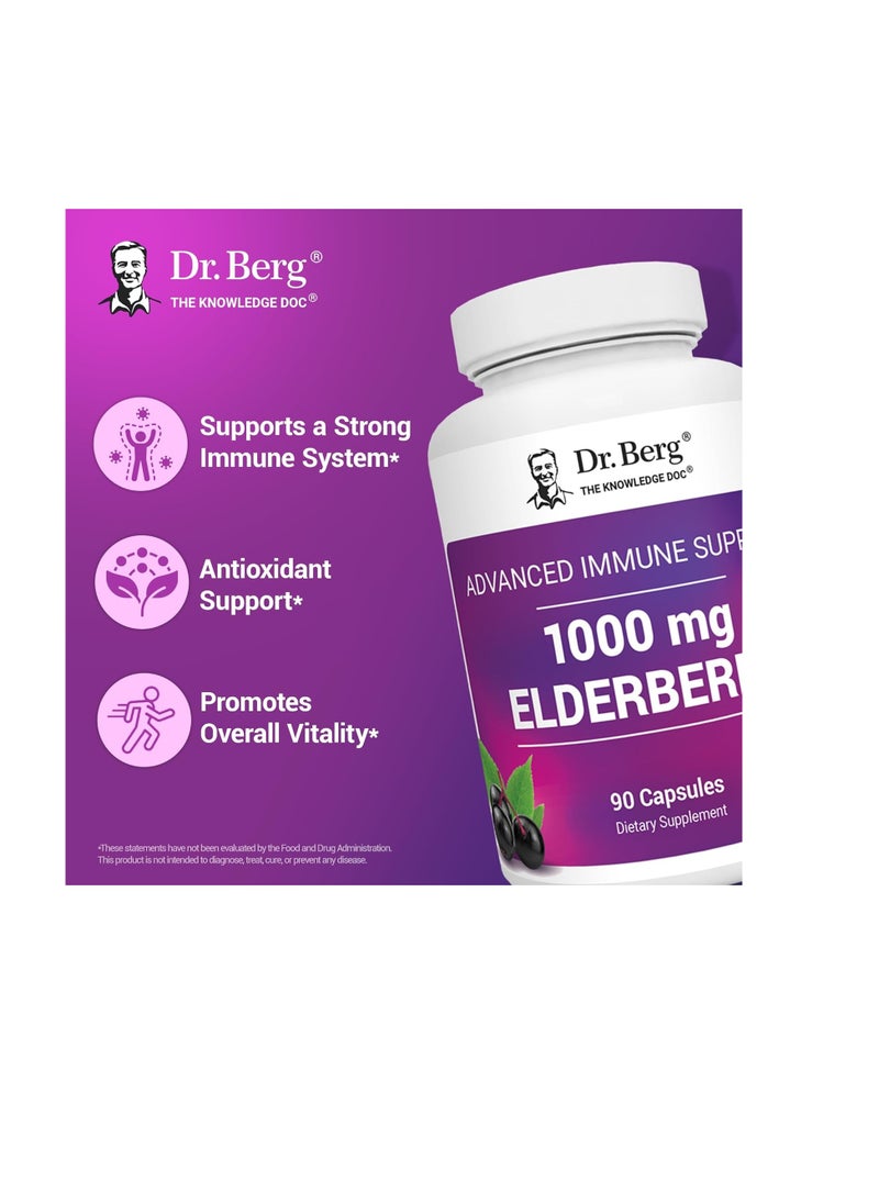 Advanced Immune Support 1000mg Elderberry 90 Capsules