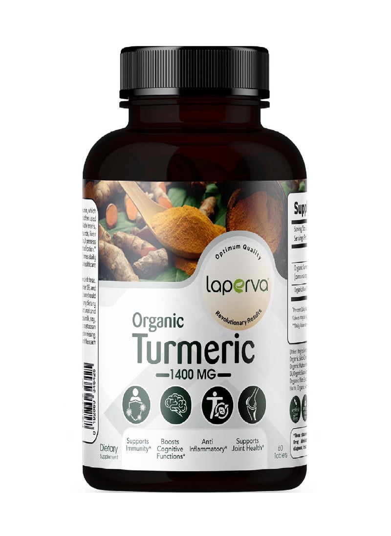 LAPERVA ORGANIC TURMERIC 1400MG TAB 60'S