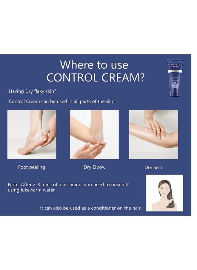CHARMZONE Self Massage Control Cream - Korean Skincare Moisturizing Exfoliating Face & Body Scrub, Sebum Control, Pore Cleansing, Deep Hydration & Smooth Skin (5.07 fl. oz / 150 ml)