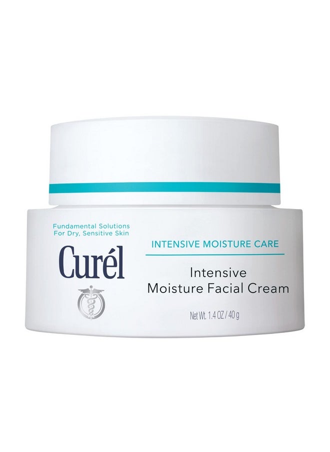 Curel Japanese Skin Care Intensive Face Moisturizer Cream, Face Lotion for Dry to Very Dry Sensitive Skin, For Women and Men, Anti-Aging Fragrance-Free Anti-Wrinkle, 1.4 oz