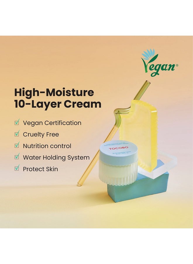 TOCOBO] Multi Ceramide Cream 1.7 Fl oz / 50ml | Moisture cream, Ceramide moisturizer, Korean Skin Care, Natural Ingredients, Sensitive Skin | Cruelty Free, Korean Vegan Cream