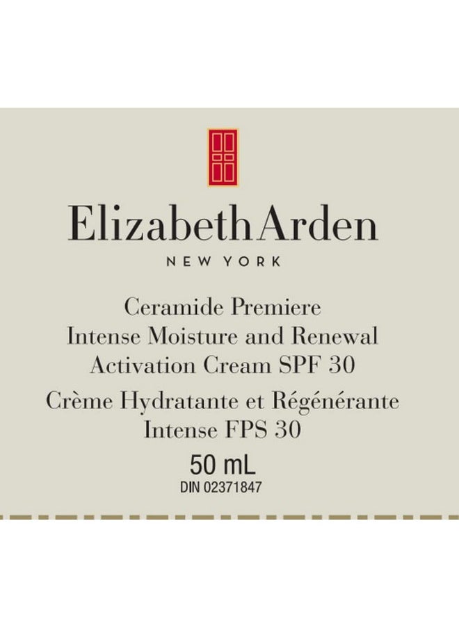 Elizabeth Arden Ceramide Premiere Intense Moisture and Overnight Renewal Cream, Face Moisturizer 1.7 Oz
