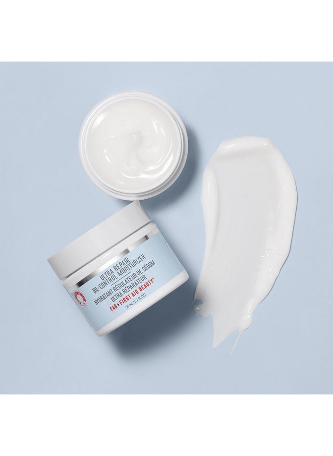 First Aid Beauty - Ultra Repair Oil-Control Moisturizer, Weightless Hydrating Mattifying Cream, Helps Minimize Pores for All Day Shine-Free Skin, Alcohol & Oil Free, Safe for Sensitive Skin, 1.7 oz