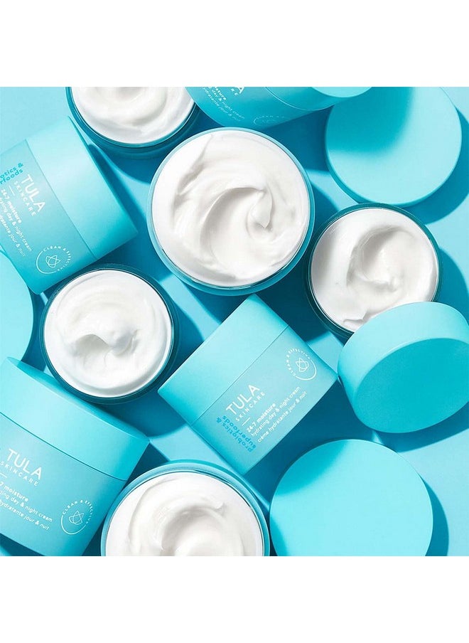 TULA Skin Care 24-7 Moisture Hydrating Day and Night Cream - Travel-Size, Ultra Nourishing Moisturizer for Face, Soothes Skin, Maintain Skin Balance & Improve Skin Smoothness, 0.5 oz.