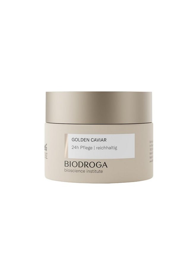 Biodroga Bioscience Institute - Golden Caviar 24h Care Rich 50 ml - Luxurious Skin Care from the Black Forest for Dry and Demanding Skin - Nourishing, Moisturising Skin Care