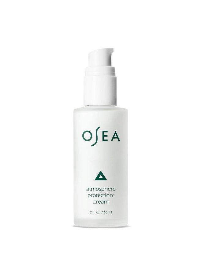 OSEA Atmosphere Protection® Cream 2oz - Lightweight Face Moisturizer for Fast-Absorbing Hydration - Smooths with Niacinamide, Shea Butter, and Undaria Seaweed - Ideal Under Sunscreen or Makeup