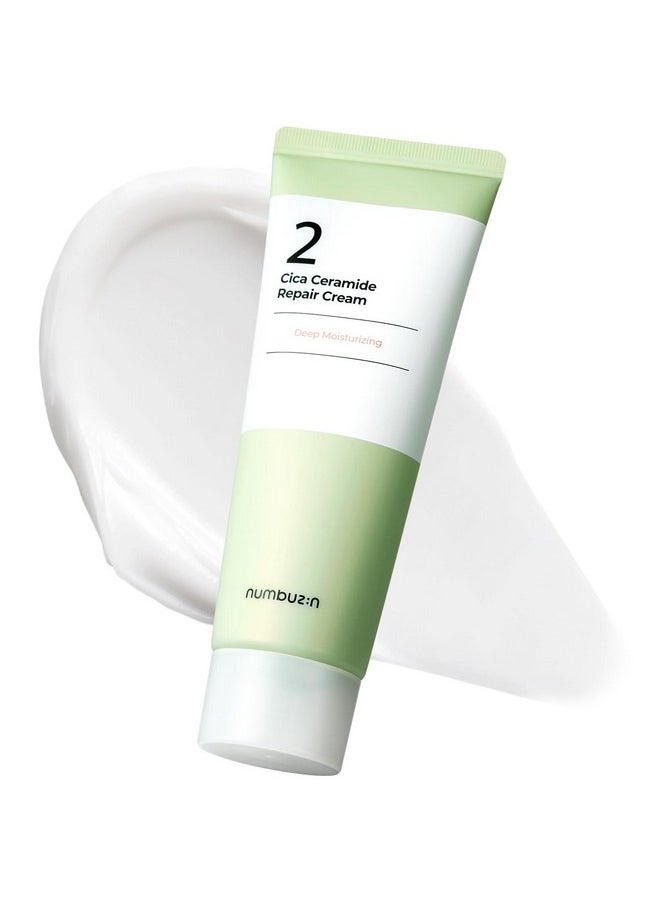 numbuzin No.2 Cica Ceramide Repair Cream | Ceramide, Centella Asiatica | Hydrating, Calming, Skin Recovery, Strengthen Skin Barrier, Deep Repair | All Skin Types | 2.02 fl. oz.