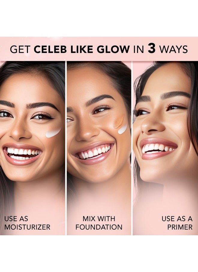 FACESCANADA Strobe Cream - Rose Gold | with Shea Butter & Hyaluronic Acid | Hydrating & Illuminating Makeup | for Radiant Dewy Skin | 1.01 Fl Oz (30ml)